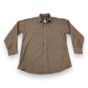 Wrangler Shirt Adult EXTRA LARGE Brown Plaid George Straight Collection Cowboy
